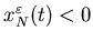 $x_N^{\varepsilon}(t)<0$