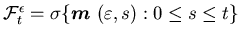 ${\cal F}_t^{\epsilon}=\sigma \{{\mbox{\boldmath$m$ }}(\varepsilon,s):0 \leq s \leq t\}$
