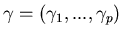 $\gamma = ( \gamma_1,...,\gamma_p)$