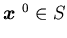 ${\mbox{\boldmath$x$ }}^0 \in S$