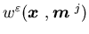 $ w^{\varepsilon} ({\mbox{\boldmath$x$ }},{\mbox{\boldmath$m$ }}^j)$