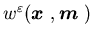 $w^{\varepsilon}({\mbox{\boldmath$x$ }}, {\mbox{\boldmath$m$ }})$