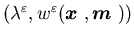 $( \lambda^{\varepsilon} , w^{\varepsilon} ({\mbox{\boldmath$x$ }},{\mbox{\boldmath$m$ }}))$