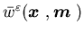 $\bar w^{\varepsilon}({\mbox{\boldmath$x$ }},{\mbox{\boldmath$m$ }})$