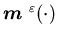 ${\mbox{\boldmath$m$ }}^{\varepsilon}(\cdot)$