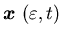 ${\mbox{\boldmath$x$ }}(\varepsilon, t)$