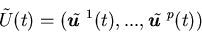\begin{displaymath}\tilde U(t)=(\tilde {\mbox{\boldmath$u$ }}^1(t),...,\tilde {\mbox{\boldmath$u$ }}^p(t))\end{displaymath}